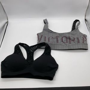 TWO VICTORIAS SECRET AND PINK BY VS SPORTS BRAS